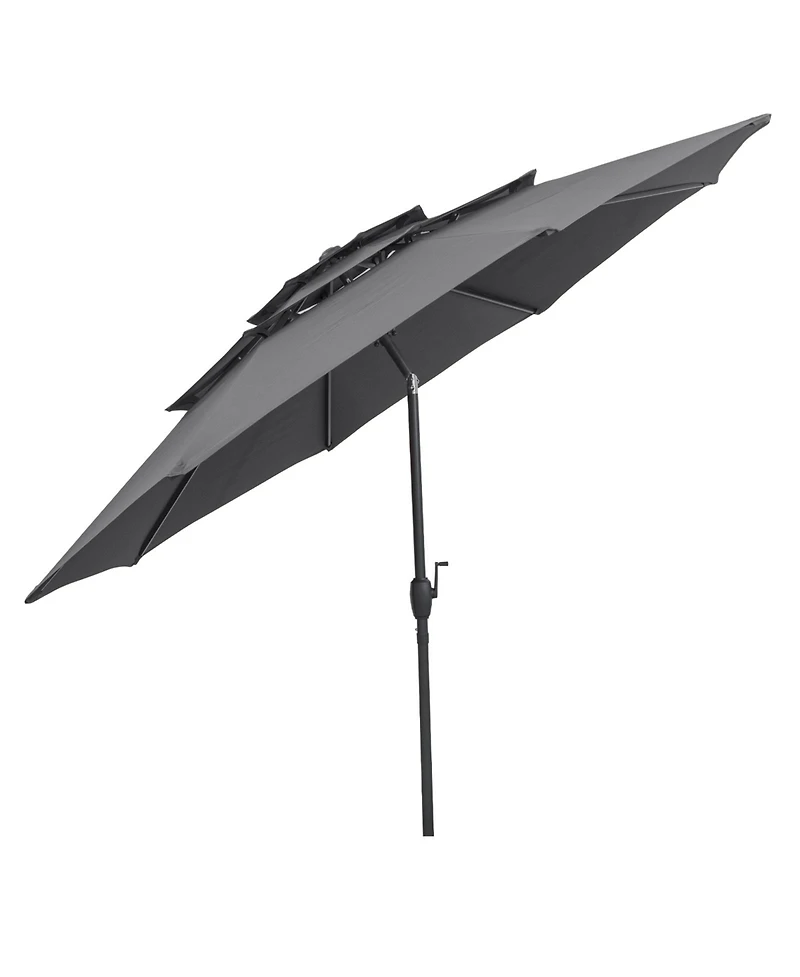 3-tier Vented Patio Umbrella with Push Button Tilt