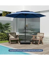3-tier Vented Patio Umbrella with Push Button Tilt