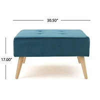Streamdale Versatile Square Ottoman with Tufted Top for Seating or End Table