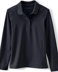 Lands' End Girls Long Sleeve Feminine Fit Rapid Dry Polo Shirt