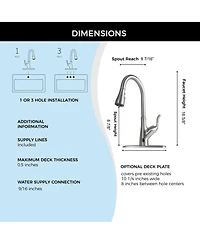 Pull Down Touchless Single Handle Kitchen Faucet