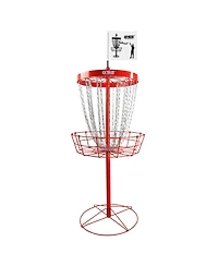 Deluxe 24-Chain Disc Golf Targets Basket, Metal Flying Practice Basket (Black/Blue/Orange/Red)