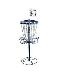 Deluxe 24-Chain Disc Golf Targets Basket, Metal Flying Practice Basket (Black/Blue/Orange/Red)