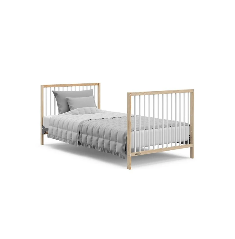 Graco Teddi 4-in-1 Convertible Mini Crib - Natural with White