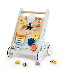 Slickblue Kids Walker Push and Pull Learning Activity Center with Wheels 1+ Years Old