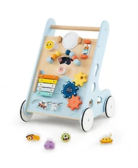 Slickblue Kids Walker Push and Pull Learning Activity Center with Wheels 1+ Years Old
