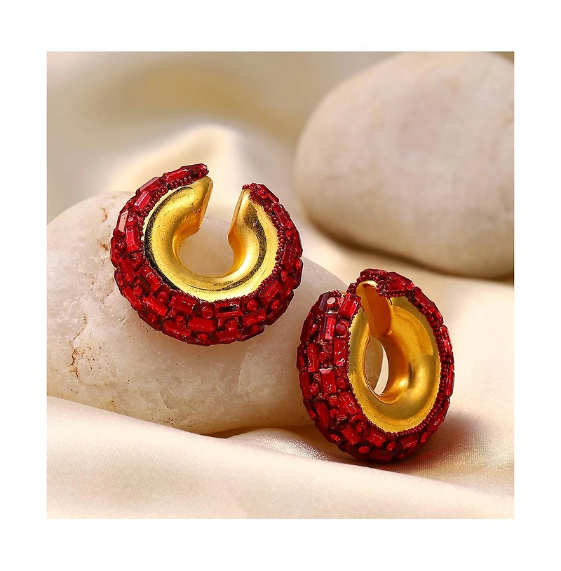 Sohi Women's The Mirror Cuff Earrings