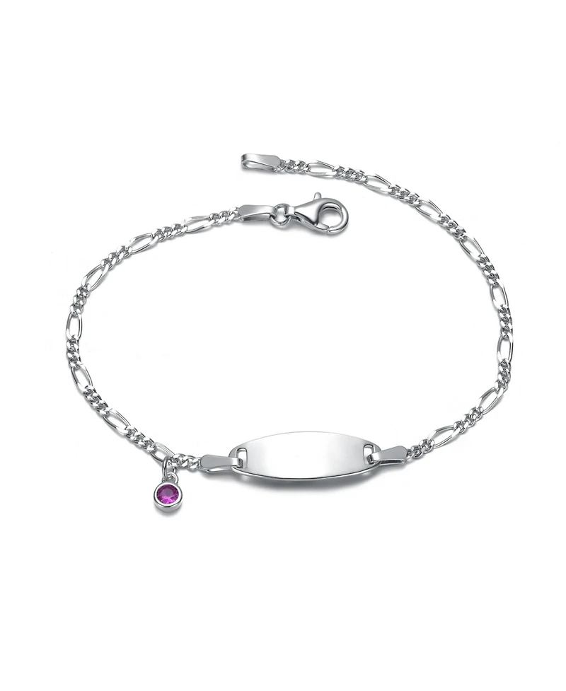 Chic Minimalist Bar Bracelets with Round Bezel Set Cubic Zirconia Charm