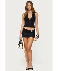 Edikted Women's Billey Metal Ring Halter Top