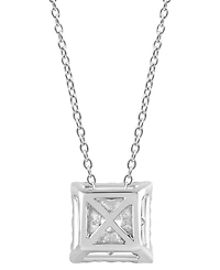 Forever Grown Diamonds Lab Grown Diamond Square Cluster Pendant Necklace (1 ct. t.w.) in Sterling Silver, 16" + 2" extender