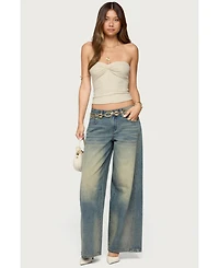 Edikted Women's Lian Twist Front Tube Top