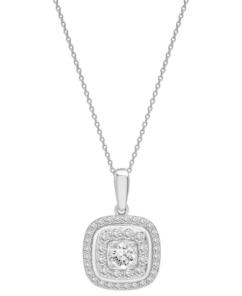 Wrapped in Love Diamond Pendant Necklace (1 ct. t.w.) in 14k White Gold, 18" + 2" extender, Exclusively at Macy's