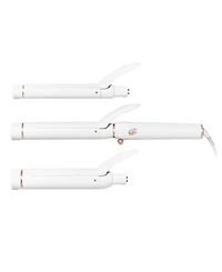 T3 Switch Kit Classic Trio Professional Interchangeable Curling Iron with 3 Ceramic ClipBarrels for Curling and Waving