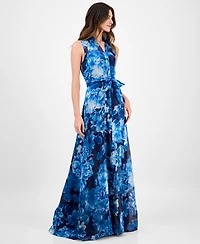 julia jordan Women's Sleeveless Maxi Shirtdress