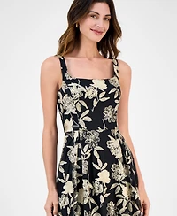 julia jordan Women's Sleeveless Square-Neck Dress