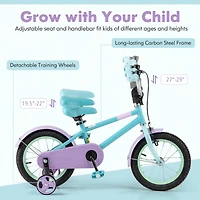 Adjustable Handlebar Saddle Kids Bike Lightweight Easy to Ride