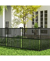 Slickblue Air Conditioner Fence Panel with Metal Ground Stakes for Outside