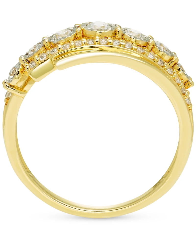 Diamond Three Row Ring (1/2 ct. t.w.) in 14k Gold
