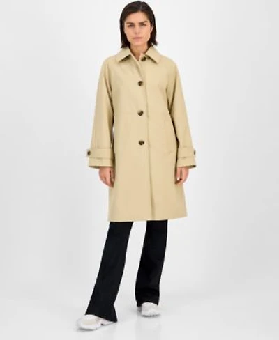 Michael Michael Kors Womens Single Breasted Trench Coat P Xxs Xxl