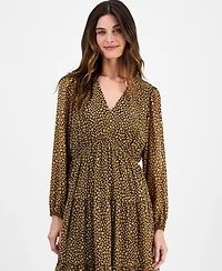 Robbie Bee Women's V-Neck Tiered Maxi Dress