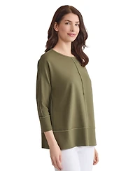 Jones New York Petite Serenity Knit Dolman-Sleeve Tunic