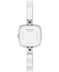 Movado Women's Museum Cushion Swiss Quartz Stainless Steel Bangle Watch, 21.50mm