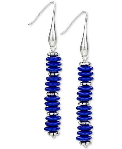 Patricia Nash Blue Ceramic Bead Stem Earrings