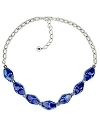 Patricia Nash Short Blue Ceramic Bead Necklace
