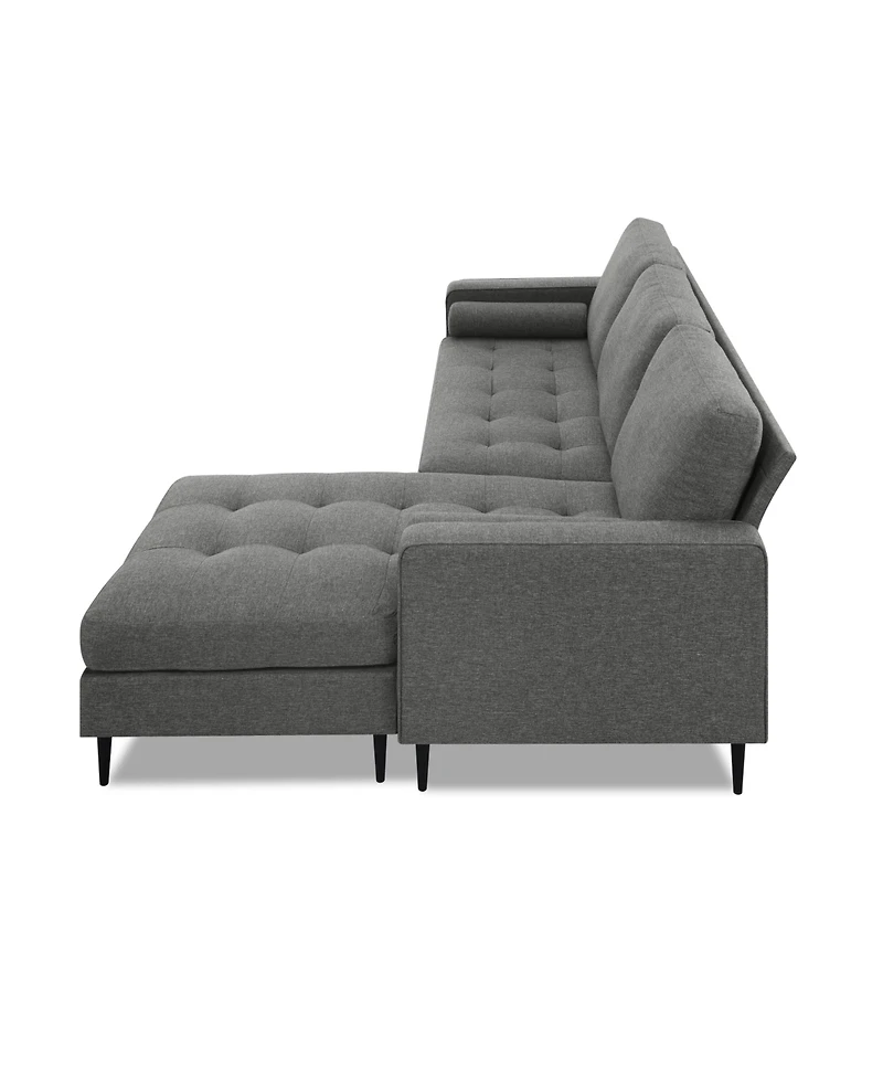 Gold Sparrow 82" Polyester Lexington Reversible Sectional, Created for Macy's