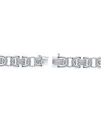 Men's Diamond Pave U Link Bracelet (1 ct. t.w.) in Sterling Silver