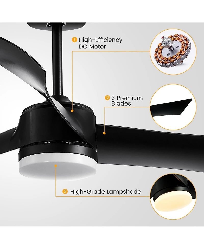 Reversible Ceiling Fan with Light Fixture for Efficient Airflow and Illumination