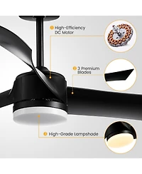 Reversible Ceiling Fan with Light Fixture for Efficient Airflow and Illumination