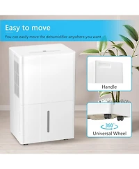 Cowsar Portable Dehumidfier, Max 80 Pints/Day Air Filters, Auto Defrosting Low noise with Led display Timer Fit for Basements, Garage, Living Room, Be