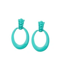 Sohi Womens Pink Halo Drop Earrings
