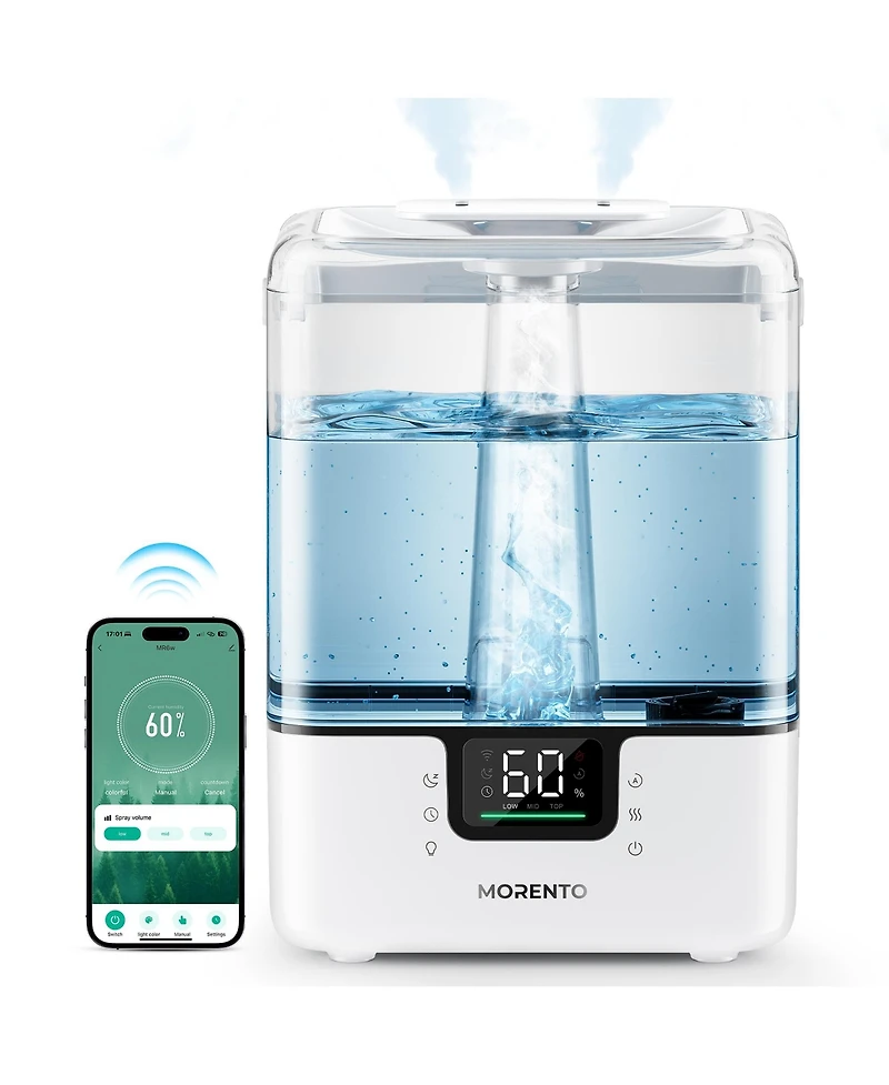 Chivalz Morento Smart Humidifier for Bedroom Large Room Home, 6L Cool Mist Humidifiers with Essential Oil Diffuser, App and Voice Control