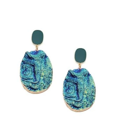 Sohi Womens White Under The Sea Drop Earrings