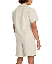 Guess Mens Textured Camp Shirt Drawstring Shorts
