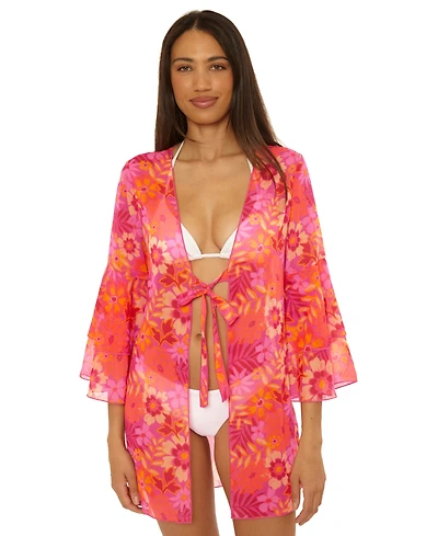 Becca Women's Floral-Print Tunic Cover-Up Top