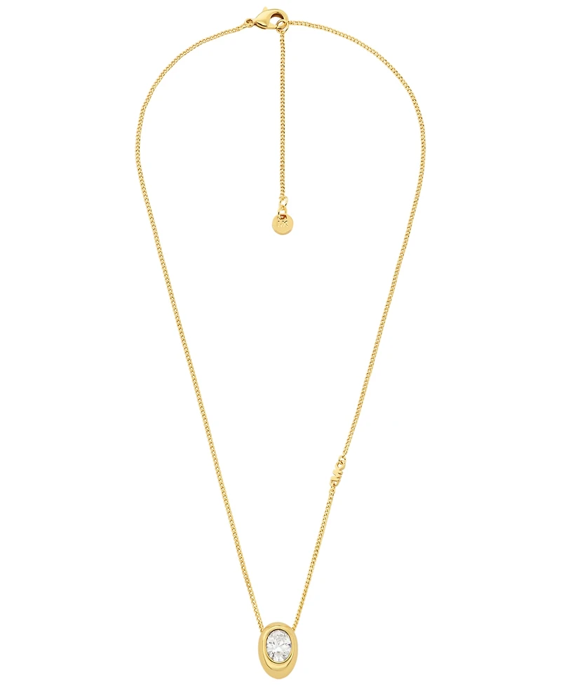 Michael Kors Oval Stone Pendant Necklace