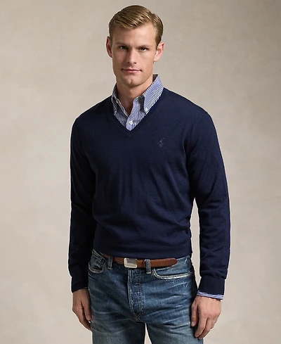 Polo Ralph Lauren Men's Washable Wool V-Neck Sweater
