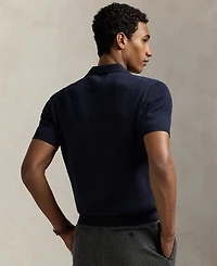 Polo Ralph Lauren Men's Rib-Knit Cotton Polo-Collar Sweater