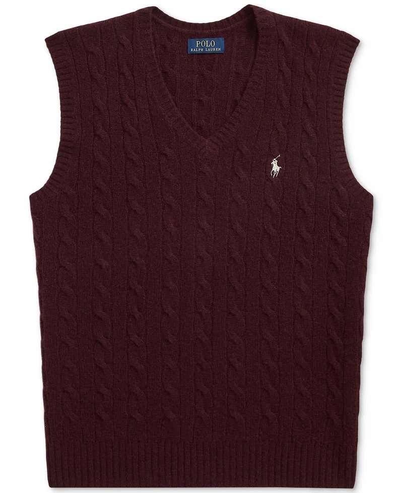 Polo Ralph Lauren Men's Cable-Knit Wool-Cashmere Sweater Vest
