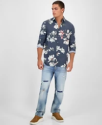 Guess Men's Floral-Print Shirt