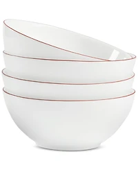Arch Studio Opal Glass Rust Rim Cereal Bowl, Set of 4, Exclusively at Macy's