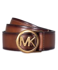Micheal Kors Women's Embossed Logo Leather Belt