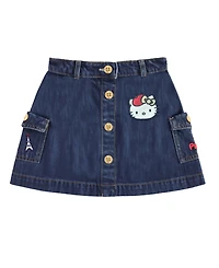 Hello Kitty Toddler and Little Girls 2-Piece Top Denim Skirt Set