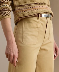 Lauren Ralph Women's Stretch Chino Wide-Leg Cropped Pants