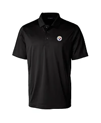 Cutter & Buck Men's Black Pittsburgh Steelers Prospect Textured Stretch Polo Shirt