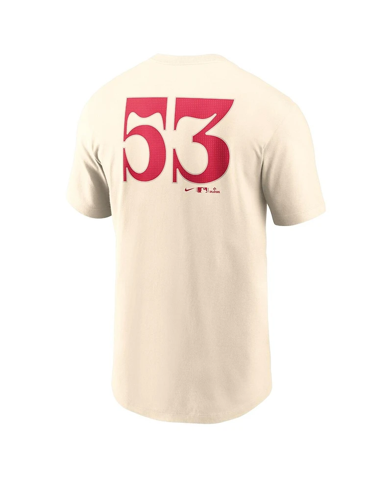Nike Men's Adolis Garcia Natural Texas Rangers City Connect Fuse Name Number T-Shirt