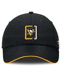 Fanatics Men's Black/Gold Pittsburgh Penguins Authentic Pro Ripstop Adjustable Hat